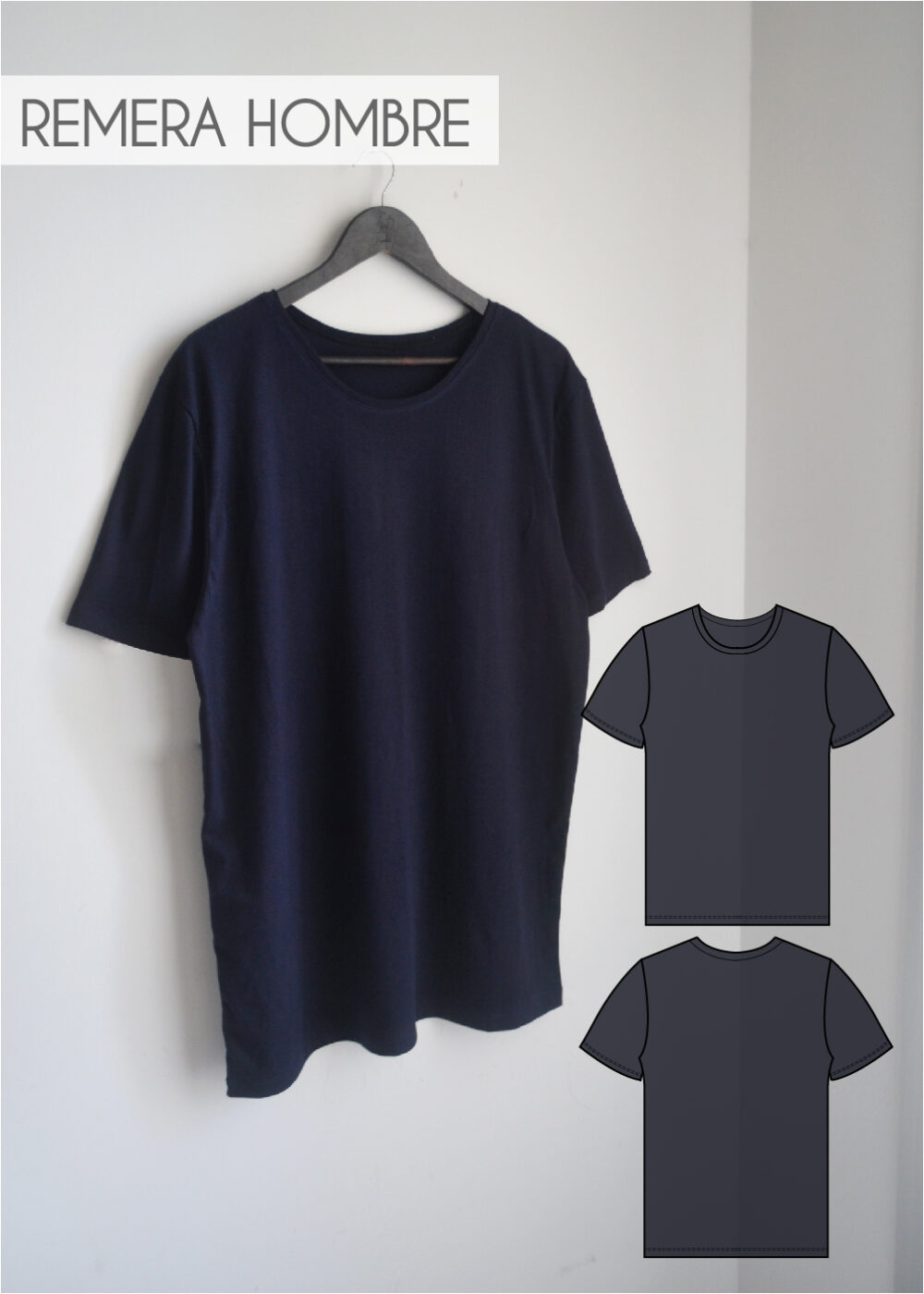 Molde remera hombre