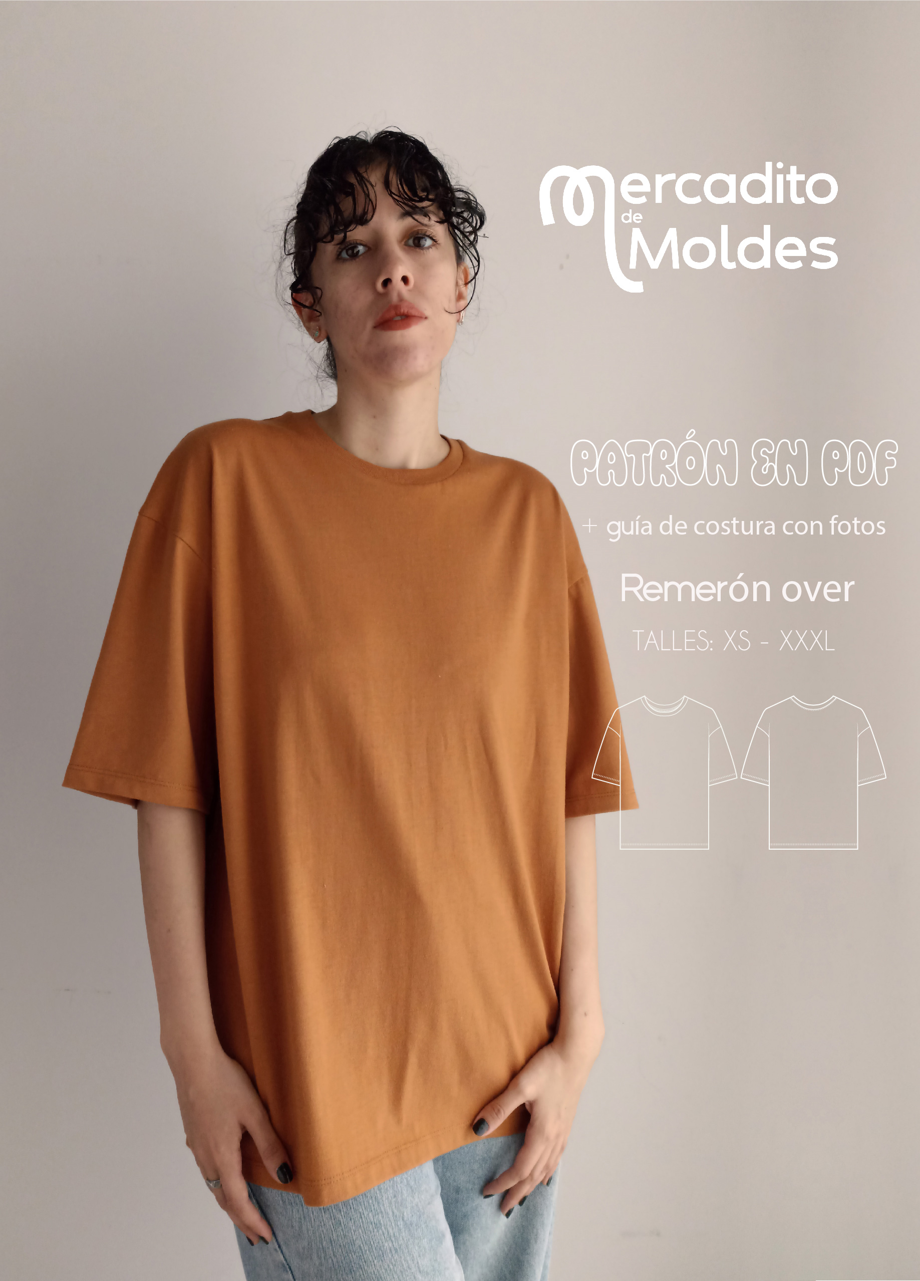 Remerón over – molde y guía de costura