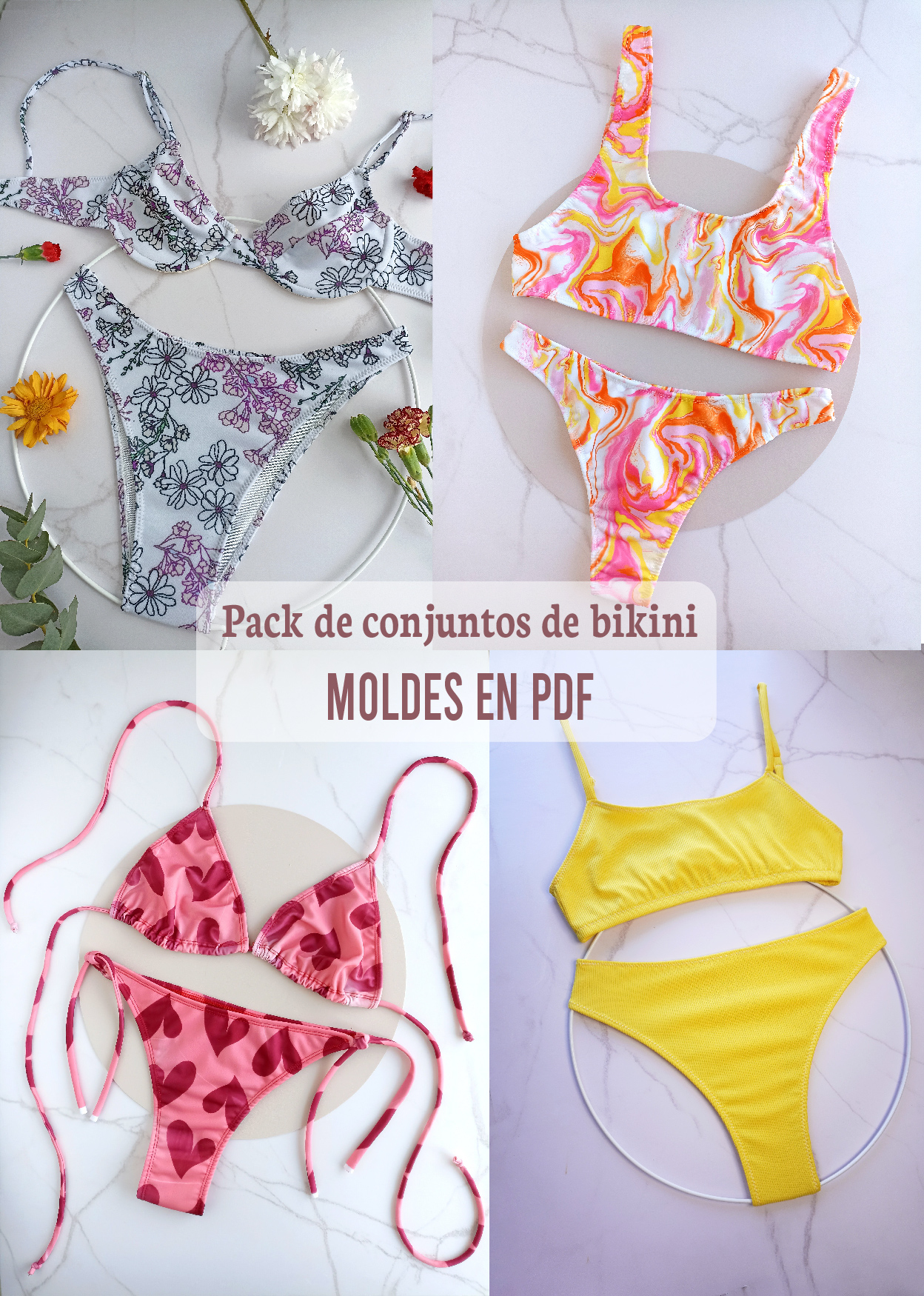 Pack de moldes - Conjuntos de bikini