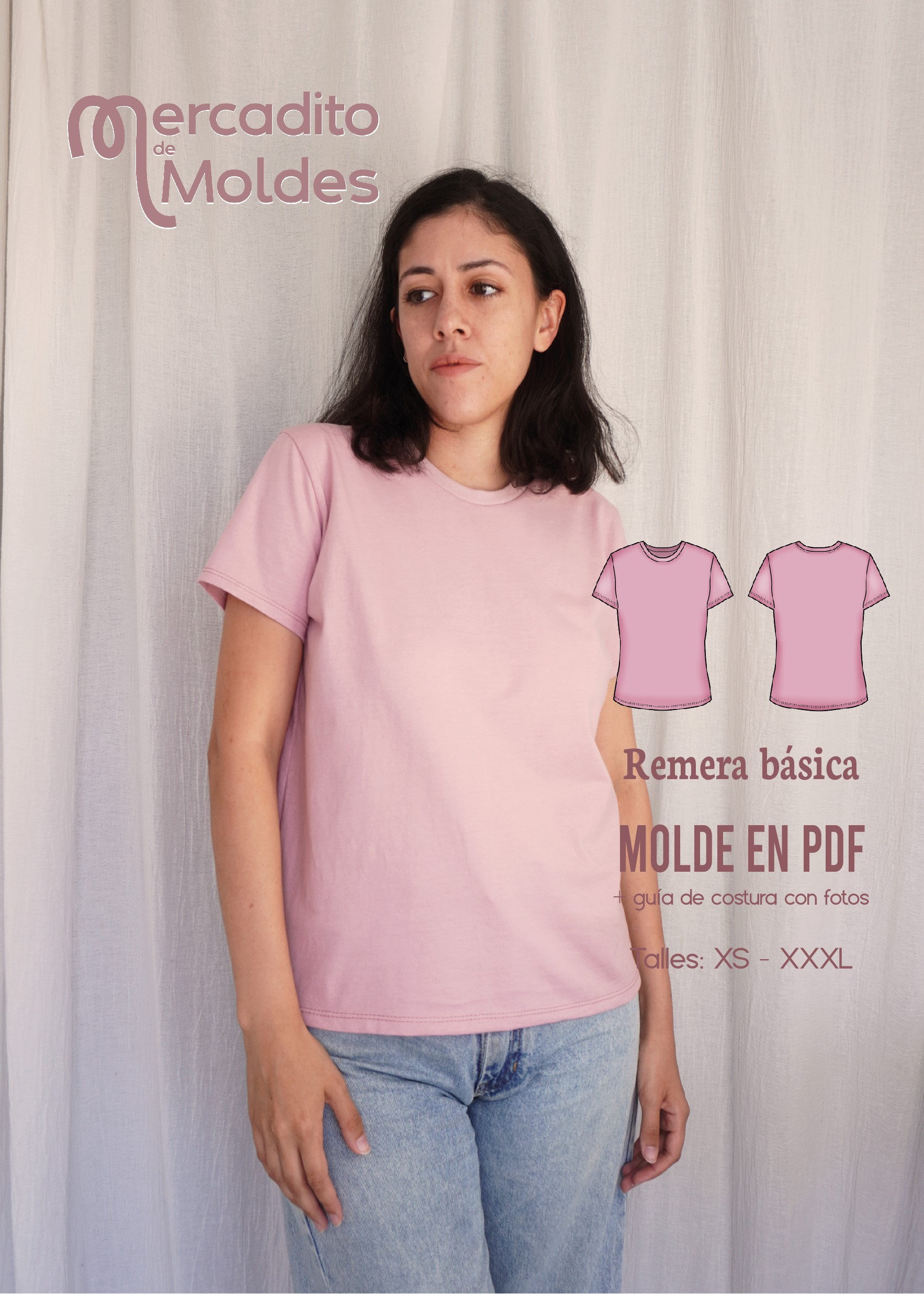 Remera básica - molde y guía de costura
