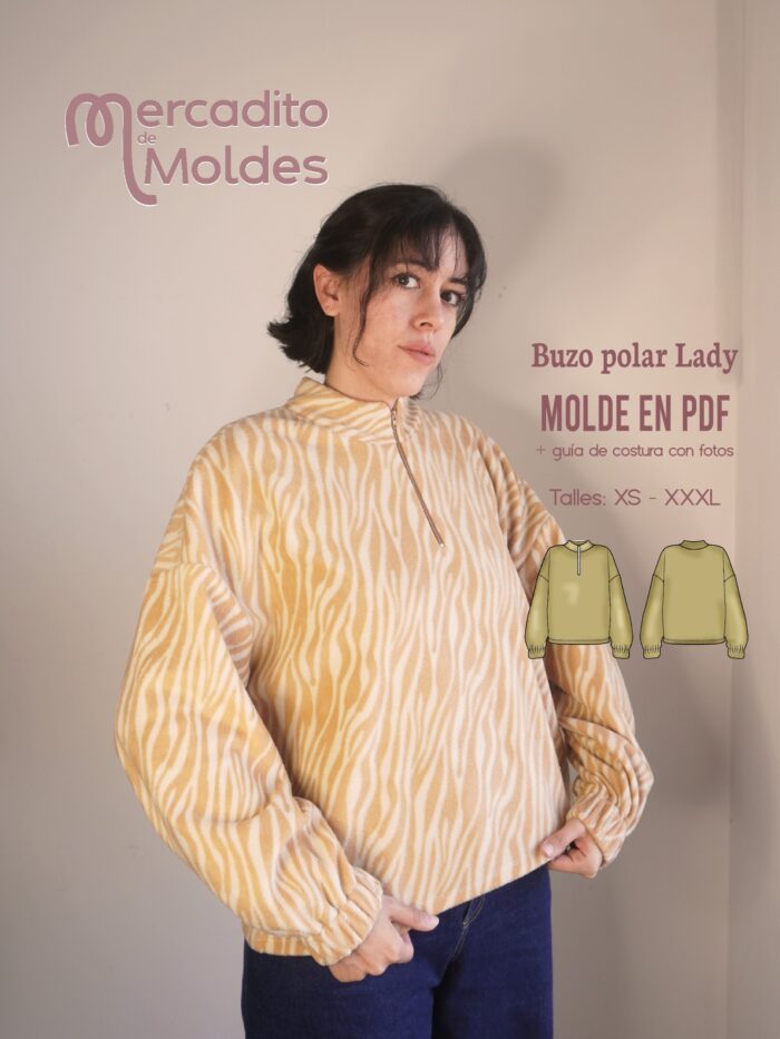 Buzo polar Lady - molde y guía de costura