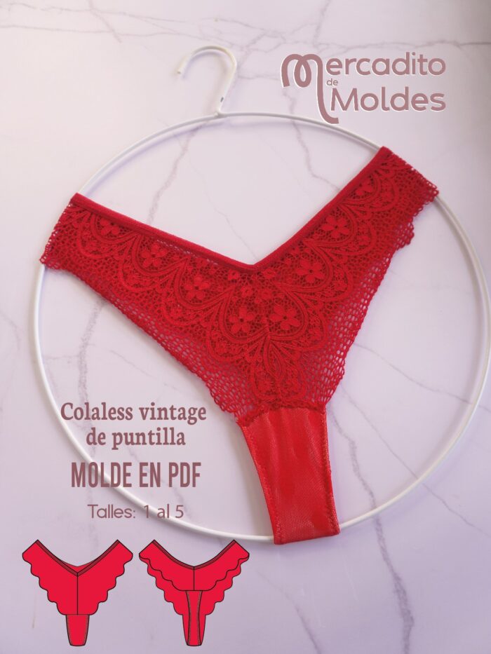 Molde colaless vintage de puntilla
